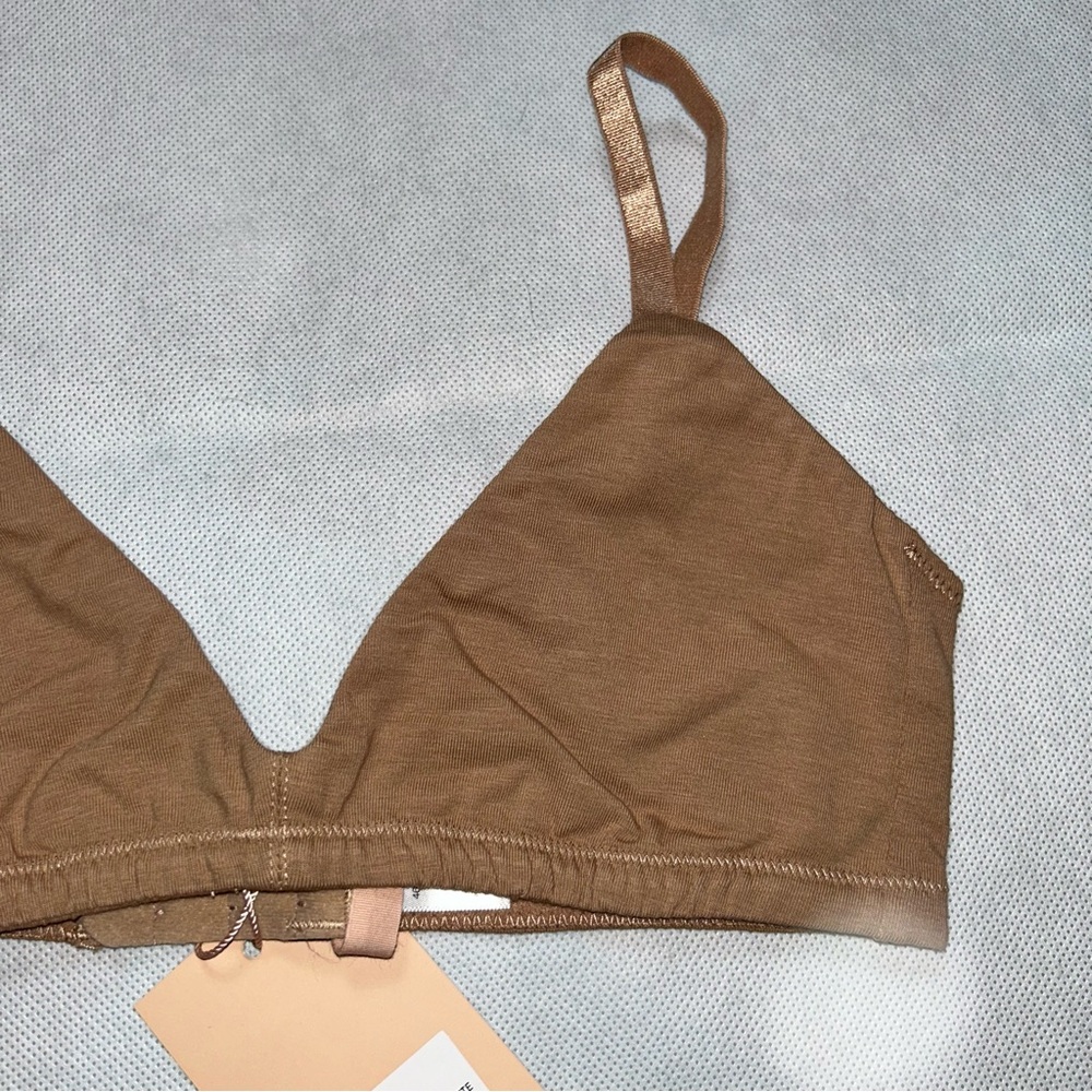 Eberjey Pima cotton bralette in a mocha color XS/S & S/M NWT - Picture 3 of 4
